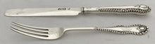 Edwardian Cased Silver Knife & Fork. London 1901/02 Josiah Williams & Co.