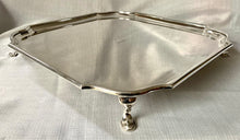Early 20th Century Silver Plated & Crested Square Salver. Hawksworth Eyre & Co. of Sheffield.