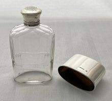 Victorian Silver & Cut Glass Hip Flask. London 1887 Charles Asprey & Charles Asprey Junior.