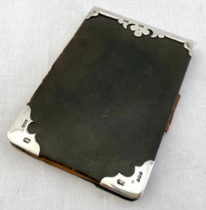 Victorian Silver Mounted Card Case. London 1880/81 George Henry James.