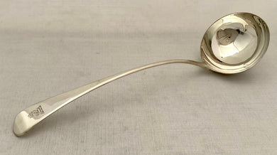 Georgian, George III, Silver Soup Ladle. London 1804, Peter, Ann & William Bateman. 5.4 troy ounces.