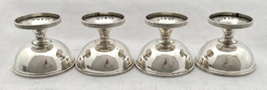Georgian, George III, Four Silver Hemispherical Salts. London 1800 Peter, Ann & William Bateman. 5.5 troy ounces.