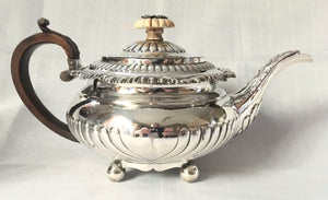 Georgian, George III, silver tea service. London 1814/16 Joseph Angell I. 43 troy ounces.