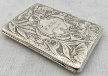 Edwardian Silver Card Case. Birmingham 1901 William Hayes.