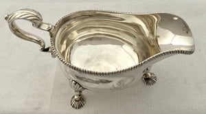 Georgian, George II, Silver Sauce Boat. London 1754 Daniel Piers. 9.6 troy ounces.