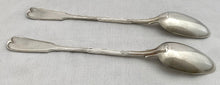 William IV Pair of Scottish Silver Basting Spoons. Glasgow 1831 Robert Gray & Son. 9.4 troy ounces.
