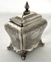 Victorian Silver Plated Tea Caddy in the Georgian Style.