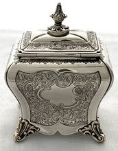 Victorian Silver Plated Tea Caddy in the Georgian Style.