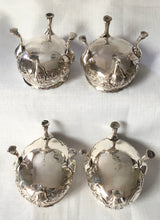 Georgian, George III, set of four silver salts. London 1771 William Cattell. 10.6 troy ounces.