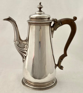 Georgian, George II, Silver Coffee Pot. London circa 1750, Peter Archambo II & Peter Meure. 20.7 troy ounces.