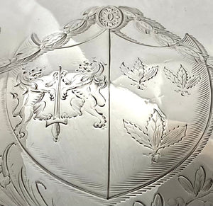 Georgian, George III, Suite of Three Irish Silver Cups. Arms of Carroll & Irvine. Dublin 1788. 72.8 troy ounces.