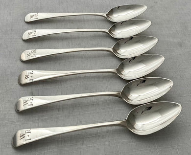 Georgian, George III, Six Silver Teaspoons. London 1813. 2.4 troy ounces.