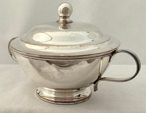 Georgian, George IV, Old Sheffield Plate Crested Sauce Tureen, circa 1820 - 1830.