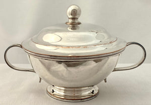 Georgian, George IV, Old Sheffield Plate Crested Sauce Tureen, circa 1820 - 1830.