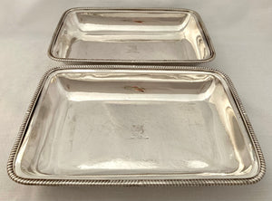 Georgian, George III, Pair of Silver Entree Dishes. London 1802 Timothy Renou. 93.7 troy ounces.