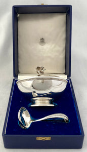 Elizabeth II Silver Bowl & Ladle for the Investiture of Charles, Prince of Wales. London 1969 Asprey & Co. Ltd. 19 troy ounces.