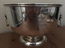 Silver punchbowl. London 1914 William Hutton. 44.85 troy ounces. World War One military interest, Hartlepool Bombardment.