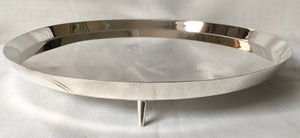 Victorian silver plated presentation tray from George Burns Chairman of Cunard. Hukin & Heath 1880.