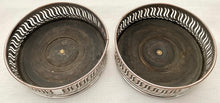 Georgian, George III, Pair of Old Sheffield Plate Pierced Wine Coasters, circa 1790.