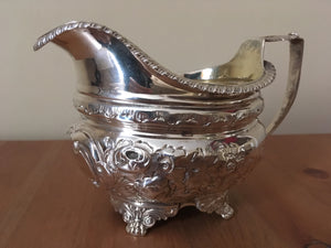 Georgian, George IV, silver tea service. London 1821/22 Thomas Barker. 36 troy ounces.
