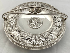 Victorian Silver Plated Tazza with Handle. Elkington & Co. 1874.