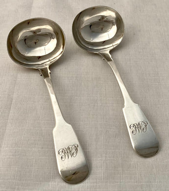 William IV Pair of Silver Sauce Ladles. London 1833 William Bateman II. 3.6 troy ounces.