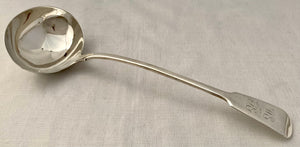 Georgian, George IV,  Silver Soup Ladle. London 1828 William Chawner II. 6.4 troy ounces.