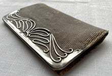 Art Nouveau Silver Mounted Snakeskin Wallet. Birmingham 1903 Ludwig Krumm.