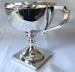 George V Asprey silver twin handled trophy cup. Chester 1912 Asprey & Co Ltd. 9 troy ounces.