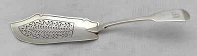 William IV Silver Fish Slice. London 1833 William Bateman II. 4.4 troy ounces.