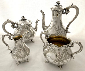 Victorian Silver Plated Tea & Coffee Service. Martin Hall & Co. Sheffield circa 1860.