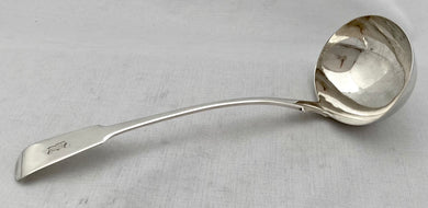 Georgian, George IV, Silver Soup Ladle. London 1820 James Dicks. 7.3 troy ounces.