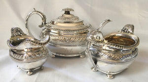 Georgian, George III, silver tea service. London 1815 Rebecca Emes & Edward Barnard I. 37 troy ounces.