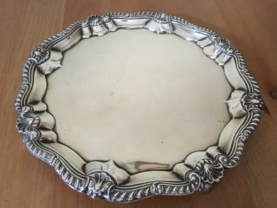 Early Victorian Robert Garrard II silver salver. London 1839 Garrards, Panton Street, London. 12.4 troy ounces.