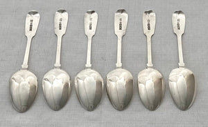 William IV Six Silver Teaspoons. Exeter 1832 George Turner. 2.2 troy ounces.