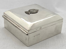 George V Silver Cigarette Box with Cypher for Earl Mountbatten of Burma. London 1912 Goldsmiths & Silversmiths Company.
