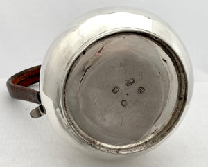 Georgian, George III, Silver Hot Water Jug with Ducal Coronet. London 1763 John Barbe. 14.4 troy ounces.