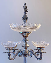 Magnificent Silver Plated & Cut Glass Nelson's Column Four Branch Centrepiece.