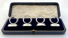 Edwardian Cased Set of Silver Place / Menu Card Holders. Chester 1910 Sampson Mordan & Co.