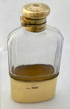 George V Silver Gilt & Cut Glass Hip Flask. London 1912/13 Asprey & Co Ltd.