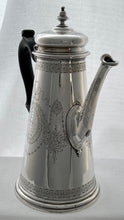Georgian, George II, Silver Coffee Pot Crested for Baron Monson. London 1731 Thomas Tearle. 29.7 troy ounces.