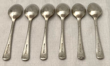 Six Silver Plated Coffee Spoons, 5th Battalion Sherwood Foresters, Nottinghamshire & Derby Regiment.