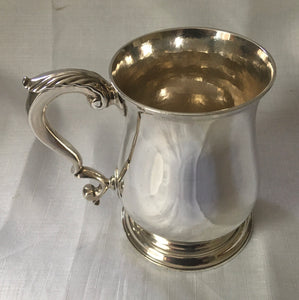 Georgian, George II/III silver tankard. London 1760 Walter Brind. 12.6 troy ounces.