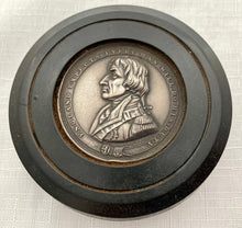 19th Century Bois Durci Snuff Box with Admiral Lord Nelson Profile.