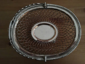 Georgian, Old Sheffield Plate, wire work basket with bale handle, circa 1820 -1830