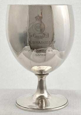 Victorian Silver Regimental Goblet for 35th Sikh Regiment of Bengal Infantry. Sheffield 1896 Mappin Brothers. 9.7 troy ounces.