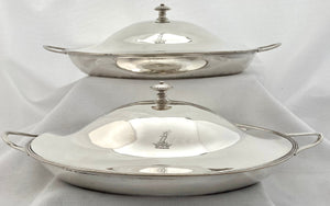 Georgian, George III, Pair of Silver Entree Dishes. London 1789 William Laver. 61 troy ounces.