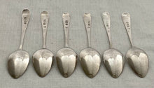Georgian, George III, Set of Six Silver Teaspoons. London 1806 Peter & William Bateman. 2 troy ounces.
