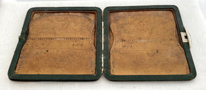 Edwardian Silver Mounted Leather Card Case. Birmingham 1901 Ludwig Krumm.