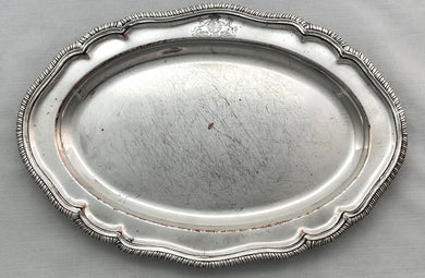 Georgian Old Sheffield Plate Meat Dish ex Countess Mountbatten of Burma. Arms of Howe Peter Browne, Marquess of Sligo & Governor of Jamaica.